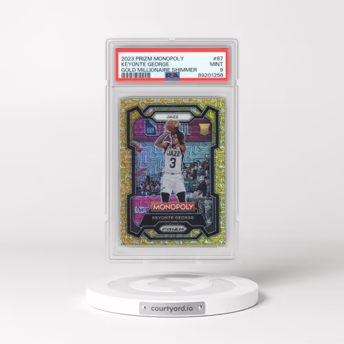 2023 Panini Prizm Monopoly #87 Keyonte George - Gold Millionaire Shimmer (PSA 9 MINT)