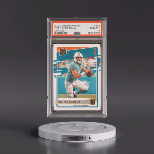 2020 Panini Donruss #302 Tua Tagovailoa - Canvas (PSA 10 GEM MINT)