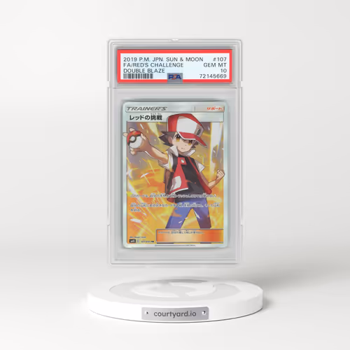 2019 Pokémon Sun & Moon Double Blaze #107 Red's Challenge - Full Art (PSA 10 GEM MINT)