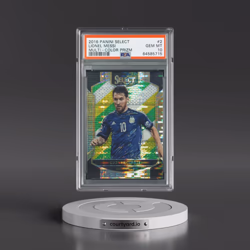 2016 Panini Select #2 Lionel Messi - Multi-Color Prizm (PSA 10 GEM MINT)