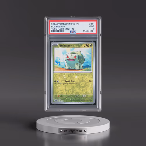 2024 Pokémon Mew EN-151 #001 Bulbasaur - 151 5-Pack Mini Tins (PSA 9 MINT)