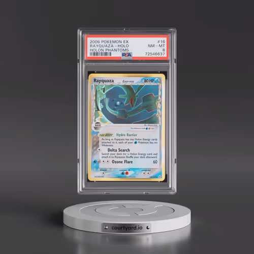 2006 Pokémon EX Holon Phantoms #16 Rayquaza - Holo (PSA 8 NM-MT)