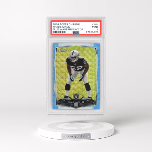 2014 Topps Chrome #184 Khalil Mack - Blue Wave Refractor (PSA 9 MINT)