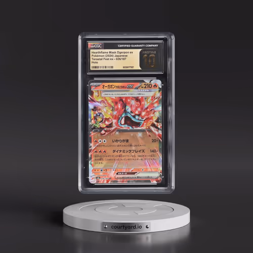 2024 High Class Pack: Terastal Fest ex - sv8a #026/187 Hearthflame Mask Ogerpon ex - Holo (CGC 10 PR