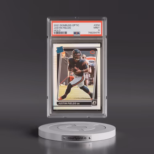 2021 Panini Donruss Optic #204 Justin Fields - Holo (PSA 9 MINT)