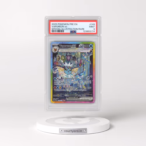 2025 Pokémon Pre EN-Prismatic Evolutions #149 Vaporeon EX - Holo Special Illustration Rare (PSA 9 MI