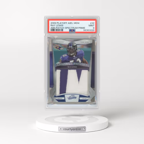 2009 Playoff Absolute Memorabilia Absolute Patches #22 Ray Lewis - Spectrum Prime (PSA 9 MINT)