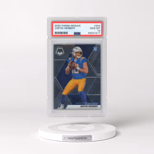 2020 Panini Mosaic #204 Justin Herbert (PSA 10 GEM MINT)