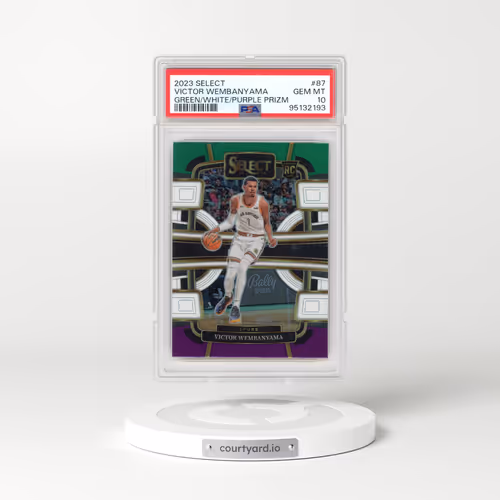 2023 Panini Select #87 Victor Wembanyama - Green/White/Purple Prizm (PSA 10 GEM MINT)