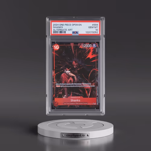 2024 One Piece OP09-Emperors in the New World #004 Shanks - Alternate Art (PSA 10 GEM MINT)