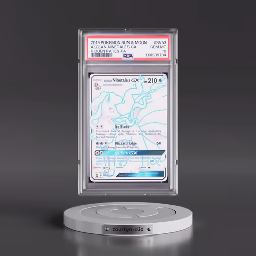 2019 Pokémon Sun & Moon Hidden Fates #SV53 Alolan Ninetales GX - Holo Full Art (PSA 10 GEM MINT)