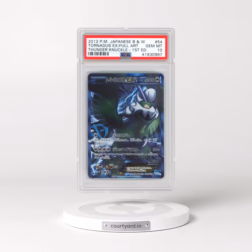 2012 Pokémon Black & White Thunder Knuckle #054 Tornadus EX - 1st Edition Holo Full Art (PSA 10 GEM