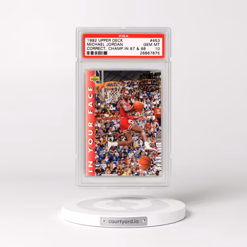 1992 Upper Deck #453 Michael Jordan - Correct, Champ.in 87 & 88 (PSA 10 GEM MINT)