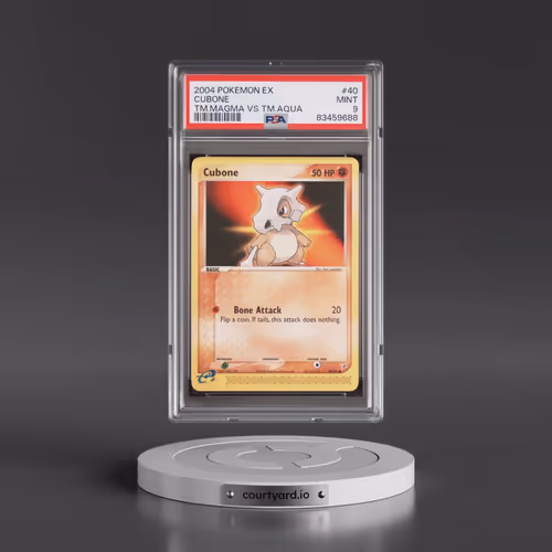 2004 Pokémon EX Team Magma VS Team Aqua #40 Cubone (PSA 9 MINT)