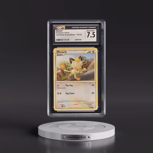 2010 HeartGold & SoulSilver #75/123 Meowth (CGC 7.5 NM+)
