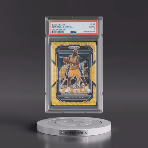 2022 Panini Prizm #297 Shaquille O'Neal - Gold Wave (PSA 9 MINT)