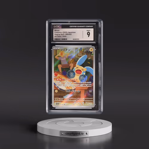 2023 Pokémon Sv3a-Raging Surf #066 Minun - Art Rare (CGC 9 MINT)