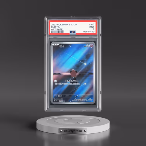 2023 Pokémon SV3-Ruler of the Black Flame #113 Cleffa - Art Rare (PSA 9 MINT)