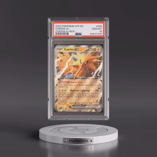 2023 Pokémon Svp EN-SV Black Star Promo #049 Zapdos EX - Holo Zapdos EX Box (PSA 10 GEM MINT)