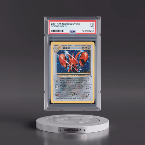 2001 Pokémon Neo Discovery #10 Scizor - Holo (PSA 7 NM)