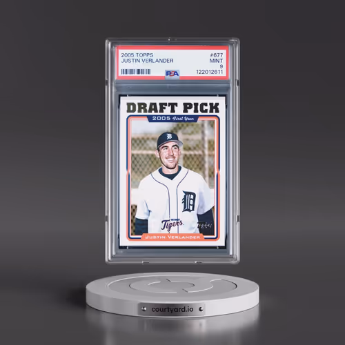 2005 Topps #677 Justin Verlander (PSA 9 MINT)