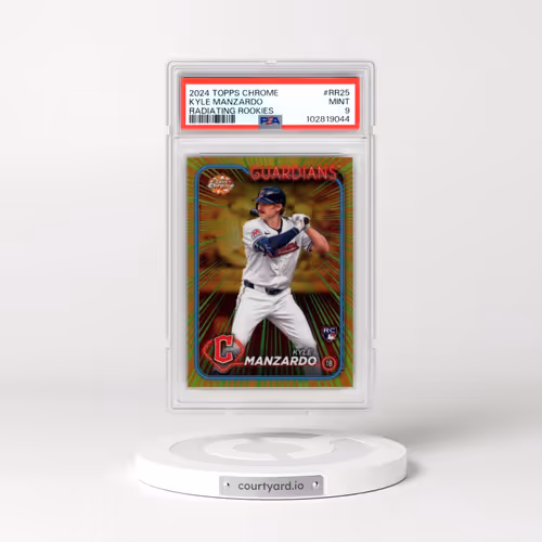2024 Topps Chrome Radiating Rookies #RR25 Kyle Manzardo - Update (PSA 9 MINT)