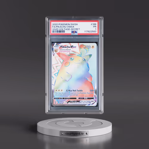 2020 Pokémon Sword & Shield Vivid Voltage #188 Pikachu Vmax - Full Art Secret (PSA 1 PR)