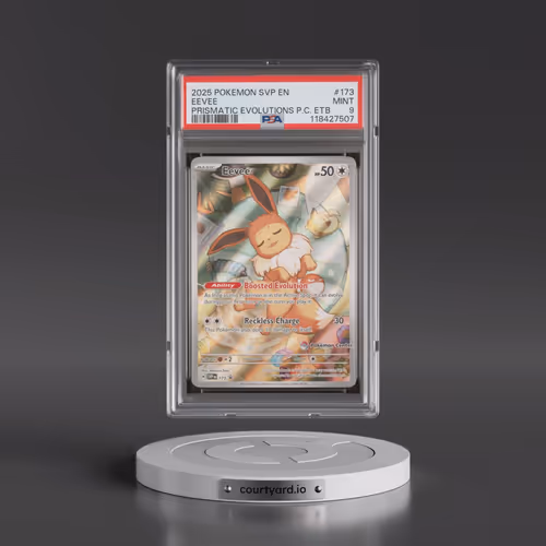 2025 Pokémon Svp EN-SV Black Star Promo #173 Eevee - Prismatic Evolutions Pokemon Center Elite Train