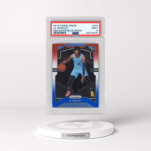 2019 Panini Prizm #249 Ja Morant - Red/White/Blue Prizm (PSA 9 MINT)