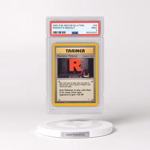 2001 Pokémon Neo Revelation #63 Rocket's Hideout (PSA 9 MINT)