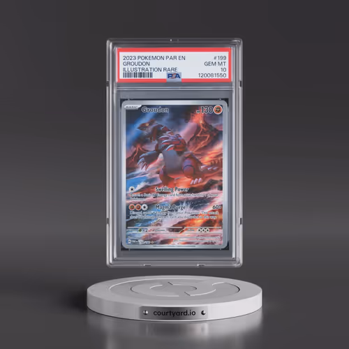 2023 Pokémon Par EN-Paradox Rift #199 Groudon - Illustration Rare (PSA 10 GEM MINT)