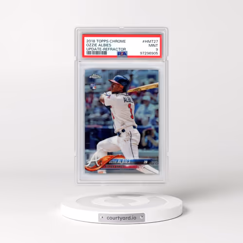 2018 Topps Chrome Update #HMT27 Ozzie Albies - Refractor (PSA 9 MINT)
