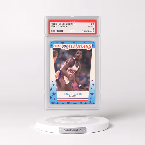 1989 Fleer Sticker #6 Isiah Thomas (PSA 9 MINT)