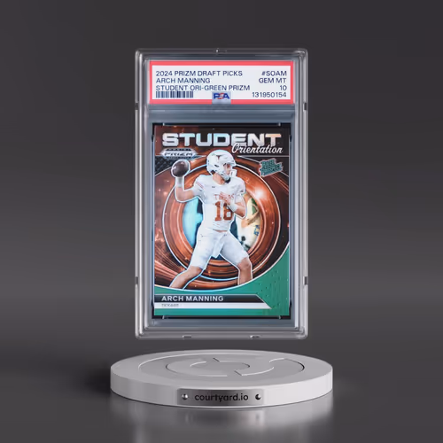 2024 Panini Prizm Draft Picks Student Orientation #SOAM Arch Manning - Green Prizm (PSA 10 GEM MINT)