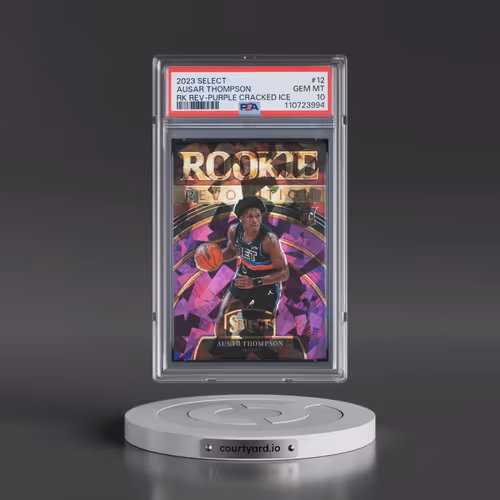 2023 Panini Select Rookie Revolution #12 Ausar Thompson - Purple Cracked Ice (PSA 10 GEM MINT)