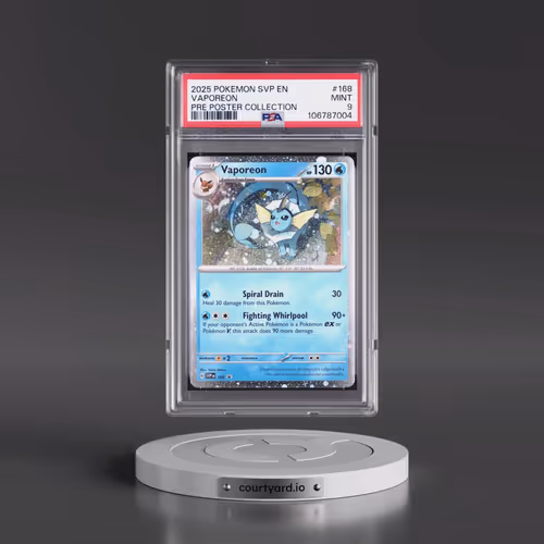 2025 Pokémon Svp EN-SV Black Star Promo #168 Vaporeon - Prismatic Evolutions Poster Collection (PSA