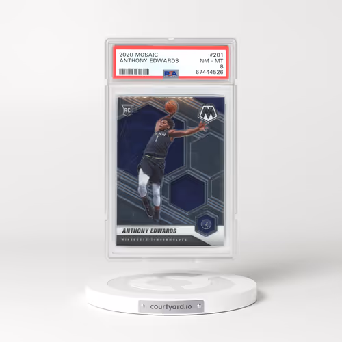 2020 Panini Mosaic #201 Anthony Edwards (PSA 8 NM-MT)