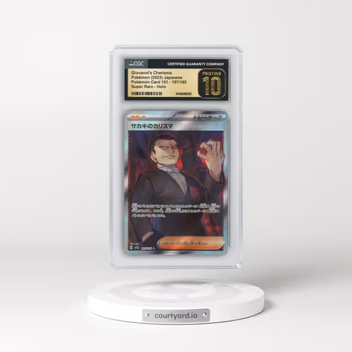 2023 Pokémon Card 151 #197/165 Giovanni's Charisma - Super Rare (CGC 10 PRISTINE)