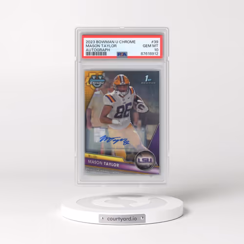 2023 Bowman University Chrome #39 Mason Taylor - Autograph (PSA 10 GEM MINT)