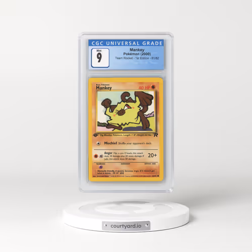 2000 Team Rocket #61/82 Mankey - 1st Edition 1st Edition (CGC 9 MINT)