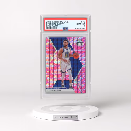 2019 Panini Mosaic #70 Stephen Curry - Pink Camo (PSA 10 GEM MINT)