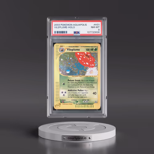 2003 Pokémon Aquapolis #H31 Vileplume - Holo (PSA 8 NM-MT)