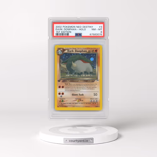 2002 Pokémon Neo Destiny #3 Dark Donphan - 1st Edition Holo (PSA 8 NM-MT)