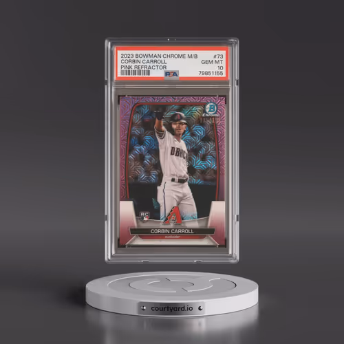 2023 Bowman Mega Box Chrome #73 Corbin Carroll - Pink Refractor (PSA 10 GEM MINT)