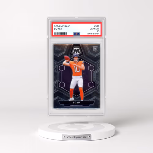 2024 Panini Mosaic #312 Bo Nix (PSA 10 GEM MINT)
