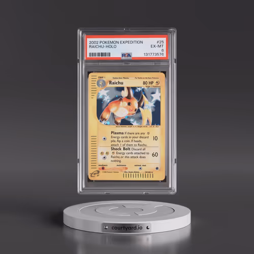 2002 Pokémon Expedition #25 Raichu - Holo (PSA 6 EX-MT)