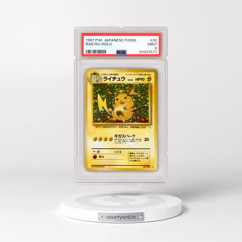 1997 Pokémon Fossil #26 Raichu - Holo (PSA 9 MINT)