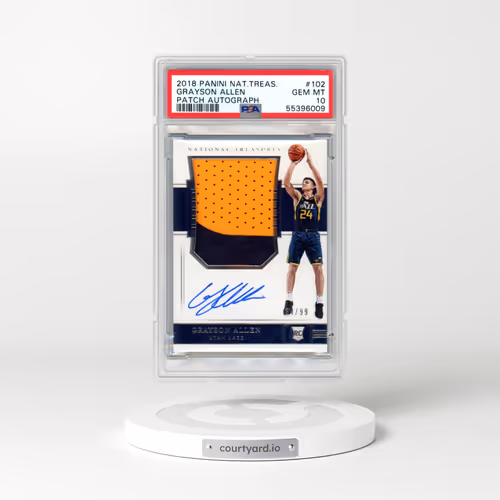 2018 Panini National Treasures #102 Grayson Allen - Patch Autograph (PSA 10 GEM MINT)