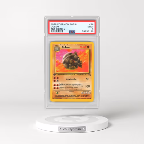 1999 Pokémon Fossil #36 Golem - 1st Edition (PSA 9 MINT)