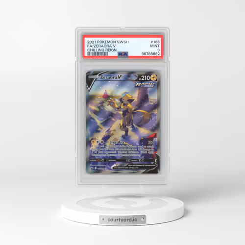 2021 Pokémon Sword & Shield Chilling Reign #166 Zeraora V - Holo Full Art (PSA 9 MINT)